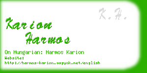 karion harmos business card